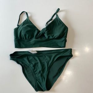 Aerie two piece worn twice green size medium